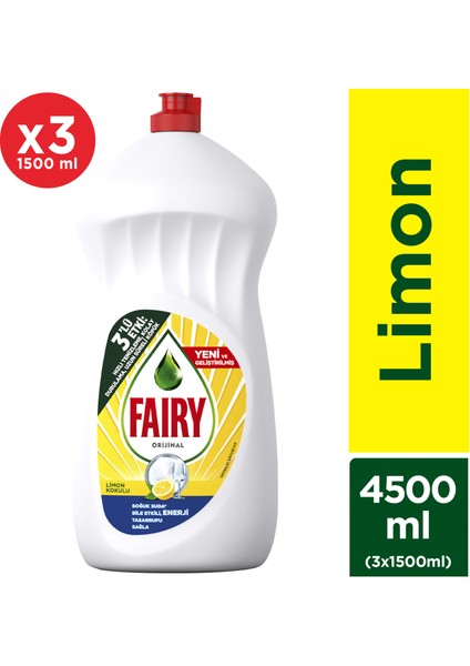 Sıvı Bulaşık Deterjanı Limon  3X1500 ml