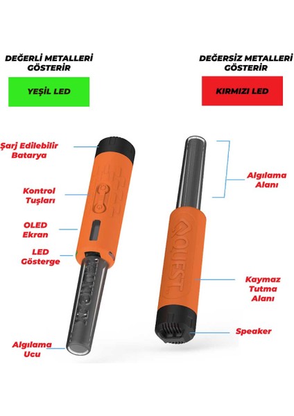 Quest V80 Dedektör + x Poınter Max Avantajlı Paket