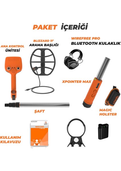 Quest V80 Dedektör + x Poınter Max Avantajlı Paket