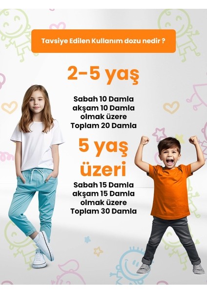 Magthreeon Kids çocuklar için Magnezyum ve Vitamin damla Manyetik Tablet Hediyeli 2'li paket