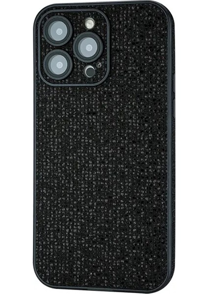 Apple iPhone Uyumlu 14 Pro Max Kılıf Kamera Korumalı Diamon Taşlı Alp Kapak