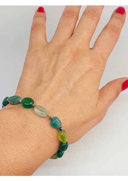 Akik Taşı Tasarım Bileklik (47104)