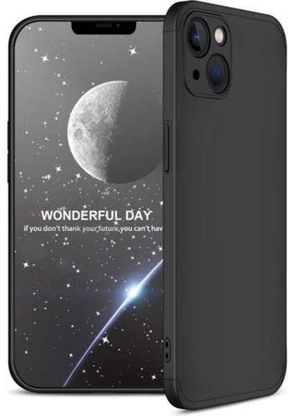 Apple iPhone 13 Kılıf 360 Ays Zore Sert Kapak Gri