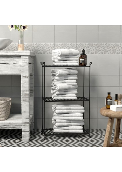 Teknotel Üç Katlı Metal Düzenleyici Ayakkabılık Havluluk Saksılık Siyah MG015 fiyatları
