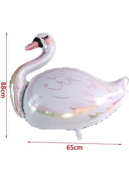 White Swan Shape Beyaz Renk Kuğu Folyo Balon 88X65 cm 1 Adethawaian