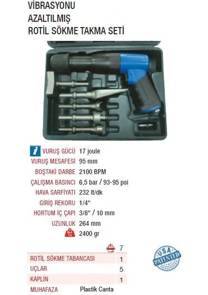 Vibrasyonu Azaltılmış Rotil Sökme Takma Seti modelleri