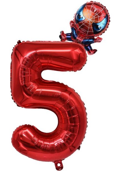 2 Adet Marvel Anime Figürü Örümcek Adam Kawaii 32 Inç Dijital Alüminyum Balon Seti Aksiyon Figürü Çocuklar Doğum Günü Partisi Dekor Oyuncak (Yurt Dışından)
