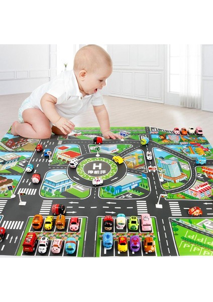 Yol Mat Çocuk Trafik Araba Haritası Erkek Kız Eğitici Oyuncak Yol Halı Playmat Bebek Paspasları Karikatür Şehir Halı Çocuk Oyuncakları Oyunları (Yurt Dışından)
