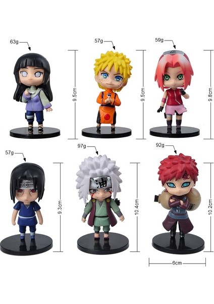 9-10CM Naruto Figürleri Anime Modeli Uzumaki Naruto Hyuga Hinata Sakura Itachi Jiraiya Gaara S Versiyonu Pvc Sevimli Bebek Çocuk Hediye Oyuncaklar (Yurt Dışından) modelleri