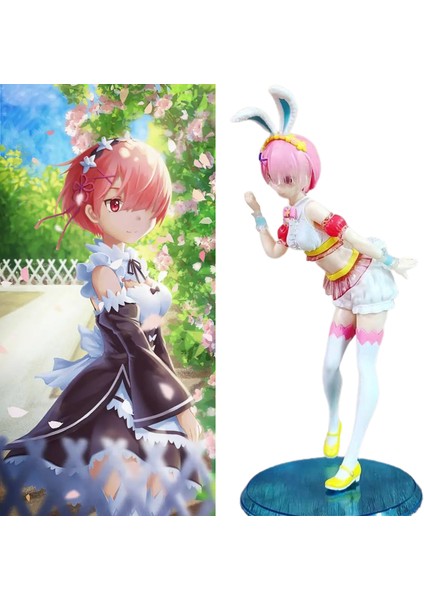 Anime Aksiyon Modeli Solmayan Re Zero Rem Ram Aksiyon Figürü (Yurt Dışından)