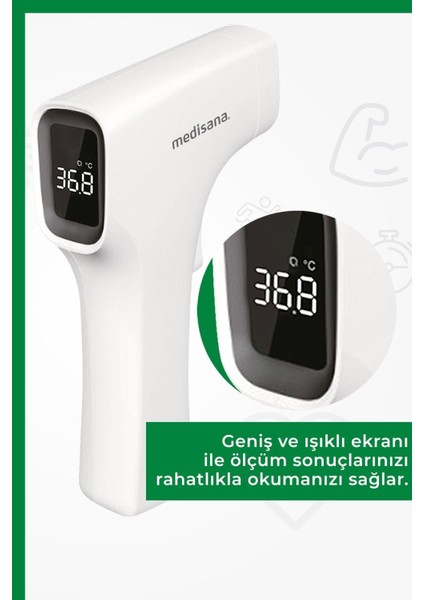 48615 Alından Temassız Ateş Ölçer Yüksek Ateş Uyarılı