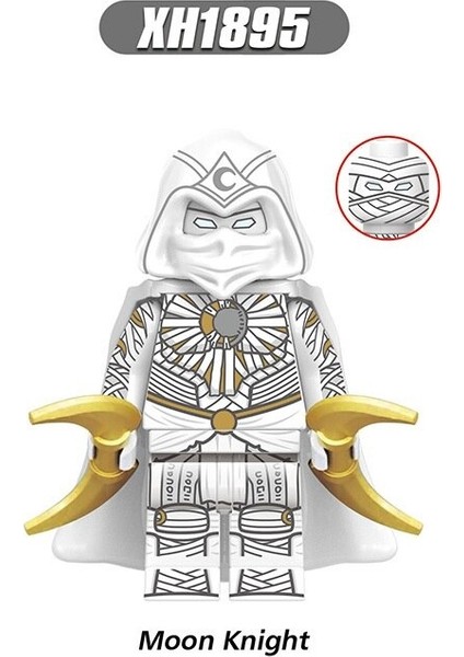 Marvel Kawaii Anime Figürü Mehtap Şövalye Aksiyon Şekilli Kalıp Monte Bloklar Çocuklar Oyuncak Inşaat Blokları Doğum Günü Noel Hediyesi (Yurt Dışından)