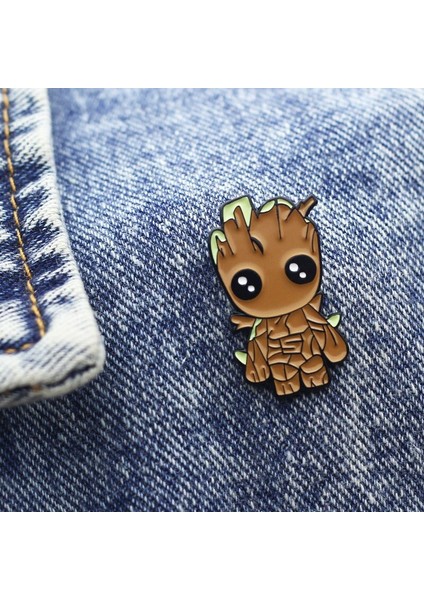 Disney Guardians Galaxy Groot Karikatür Broş Elbise Sırt Çantası Dekorasyon Çevre Birim Aksesuarları Pimleri Marvel Metal Rozetleri (Yurt Dışından)