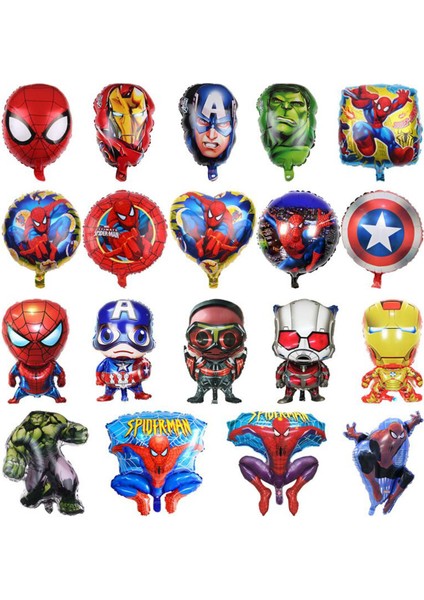 Marvel Aksiyon Figürü Kawaii Alüminyum Balon Örümcek Adam Anime Figürü Kawaii Odası Dekor Karikatür Parti Dıy Dekor Balon Çocuk Oyuncak (Yurt Dışından)