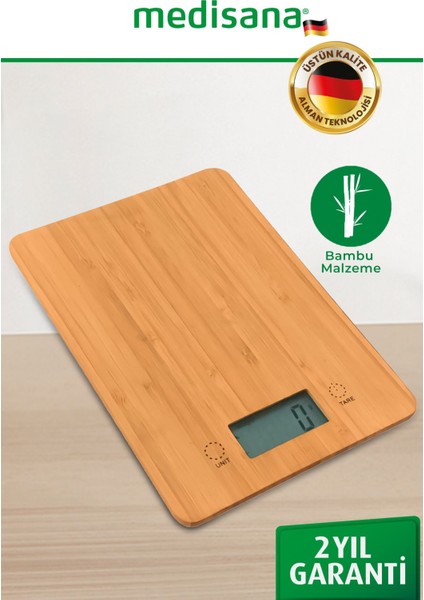 48430 Antibakteriyel Bambu Mutfak Baskülü