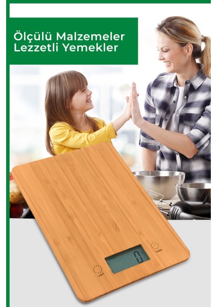 48430 Antibakteriyel Bambu Mutfak Baskülü