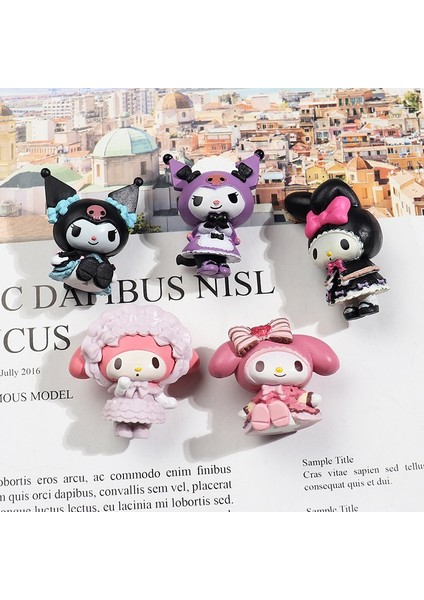 Anime Sanrio Şekil Melody Аниме Фигурки Kuromi Aksiyon Figürleri Koleksiyon Modeli Süs Araba Dekorasyon Çocuklar Kızlar Için Hediye (Yurt Dışından)