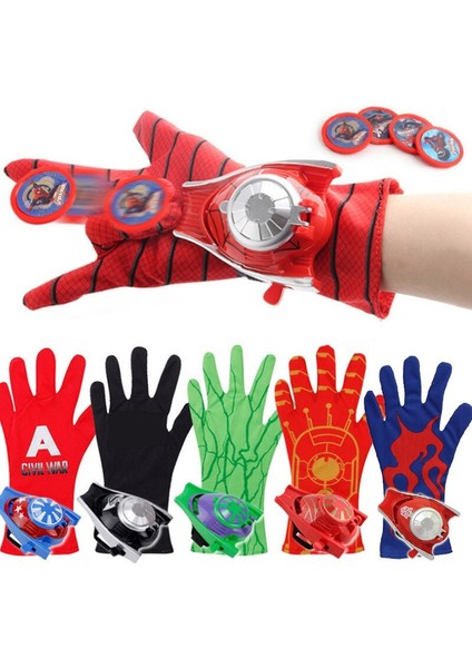 Disney Marvel Avengers Örümcek Adam Kaptan Amerika Hulk Plastik Cosplay Eldiven Aksiyon Figürleri Oyuncaklar Başlatıcısı Çocuklar Doğum Günü Hediyeleri (Yurt Dışından)