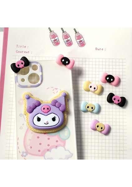 10 Adet Kawaii Anime Kuromi Karikatür Papyon Şekli Reçine Minyatür Oyuncak Dıy El Sanatları Telefon Kabuk Yama Tırnak Takısı Saç Aksesuarları (Yurt Dışından) modelleri