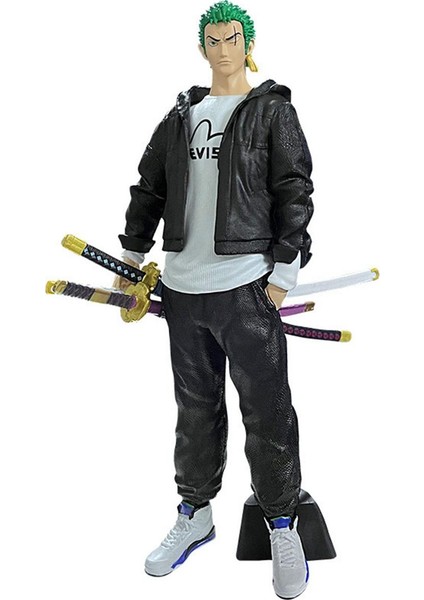 Yeşil Ev Anime Heykelcik Colorfast Tek Parça Roronoa Zoro Karikatür Model Oyuncak (Yurt Dışından)