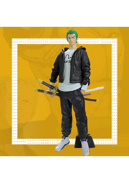 Yeşil Ev Anime Heykelcik Colorfast Tek Parça Roronoa Zoro Karikatür Model Oyuncak (Yurt Dışından) fırsatları