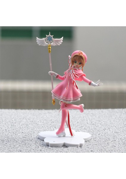 Anime Güzel Pembe Card Captor Sakura Aksiyon Figürleri Modelleri Pvc Şekilli Kalıp Araba Kek Süslemeleri Sihirli Değnek Kız Oyuncak Hediye (Yurt Dışından)