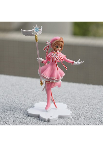 Anime Güzel Pembe Card Captor Sakura Aksiyon Figürleri Modelleri Pvc Şekilli Kalıp Araba Kek Süslemeleri Sihirli Değnek Kız Oyuncak Hediye (Yurt Dışından) fiyatları