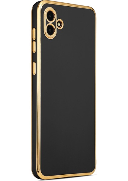 Samsung Galaxy A04 Kılıf Bark Parlak Kenarlı Kamera Korumalı Silikon