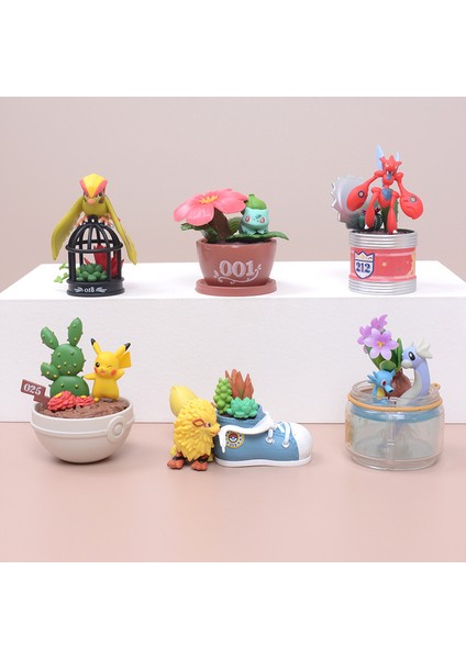 Pokemon Şekil Bikachu Bulbasaur Aksiyon Figürleri Koleksiyonu 6 Set Anime Figürleri Japon Pvc Malzeme Çocuklar Için Hediyeler (Yurt Dışından)