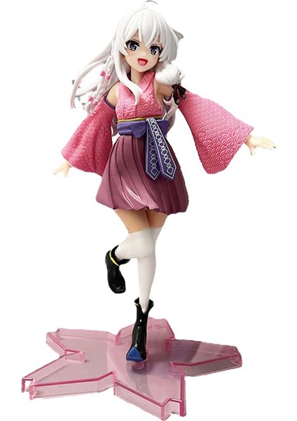 Childrenworld Elaina Anime Figürü Temizle Doku Gerçekçi Kimono Elaina Şekil Oyuncak (Yurt Dışından)