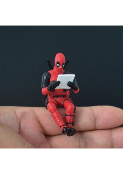 Disney Marvel Deadpool 2 Aksiyon Figürü Araba Iç Duruş Modeli Anime Mini Bebek Dekorasyon Pvc Koleksiyonu Heykelcik Oyuncak Modeli (Yurt Dışından)