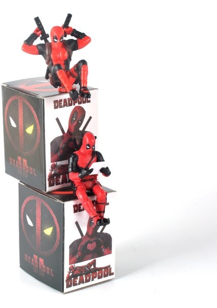 Disney Marvel Deadpool 2 Aksiyon Figürü Araba Iç Duruş Modeli Anime Mini Bebek Dekorasyon Pvc Koleksiyonu Heykelcik Oyuncak Modeli (Yurt Dışından)