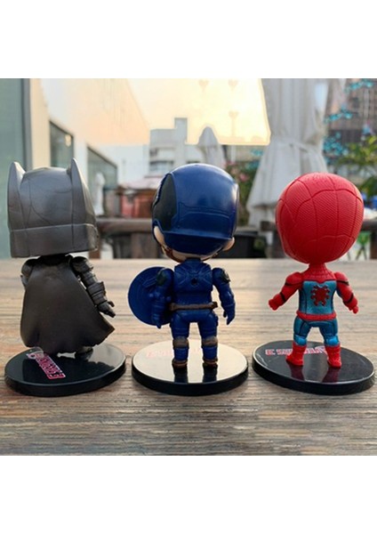 6 Adet Mini Karikatür Avengers Örümcek Adam Kaptan Amerika Bebek Ekran Kalıp Çocuklar Biblo (Yurt Dışından) fiyatları