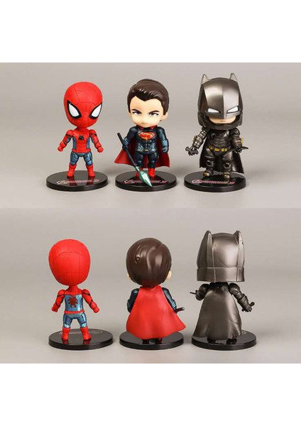 6 Adet Mini Karikatür Avengers Örümcek Adam Kaptan Amerika Bebek Ekran Kalıp Çocuklar Biblo (Yurt Dışından) indirimleri