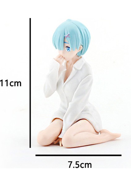 11 cm Anime Re: Hayat Sıfırdan Farklı Bir Dünyada Aksiyon Figürü Rem Ram Beyaz Pijama Kız Pvc Koleksiyon Model Oyuncak Hediyeler (Yurt Dışından) fırsatları