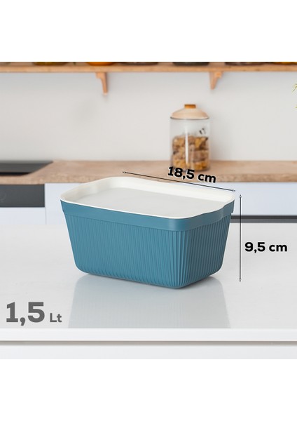 1037 Çok Amaçlı Gıda Erzak Bakliyat Saklama Kabı Dolap Içi Organizer 6'lı 1,5 L Still Box fiyatları