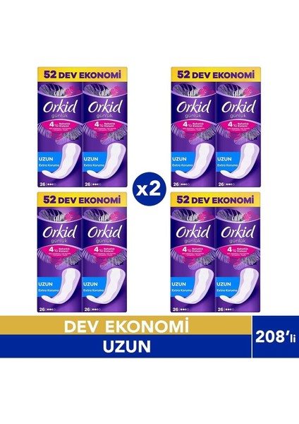 Günlük Ped Uzun Extra Koruma 208'LI Dev Ekonomi
