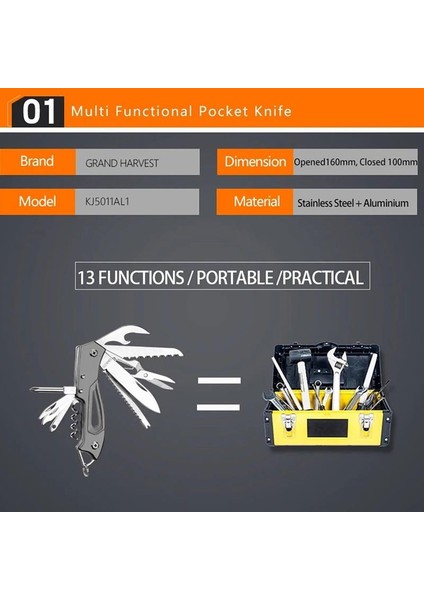 KJ5011AL1 Multi Fonksiyonel Çakı