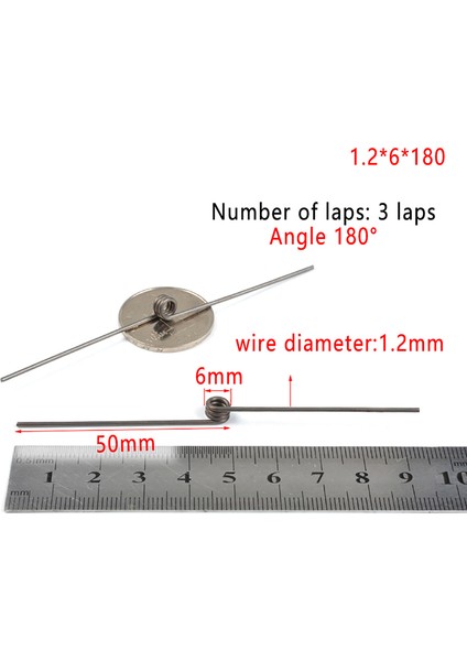 Adet 1.2mm Burulma Yayı 304 Paslanmaz Çelik Yay Burulma Yayı 90 180 Derece Geri Çekin Burulma Klipsi (Yurt Dışından)