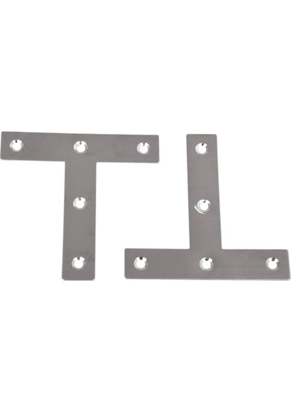 Quanbu 5 Adet Açı Plakası Köşe Desteği Düz T Şekli Onarım Braketi 80MM x 80MM (Yurt Dışından)