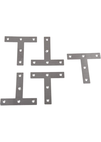 Quanbu 5 Adet Açı Plakası Köşe Desteği Düz T Şekli Onarım Braketi 80MM x 80MM (Yurt Dışından)