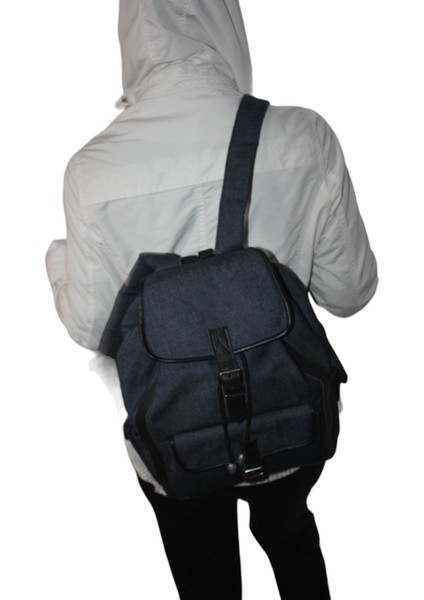 Denim Kumaş Kadın Sırt Çantası 3 Cepli ÇNT3CEPKOTMK-003 fiyatları