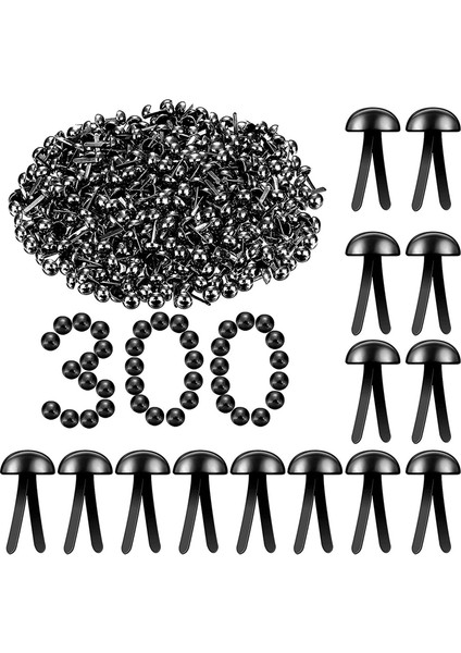 300 Adet Kağıt Bağlantı Elemanları Yuvarlak Başlık Sağlam Bağlantı Elemanları Sanat El Yapımı Dekorasyon Karalama Defteri Dıy Için Uygun (Yurt Dışından)
