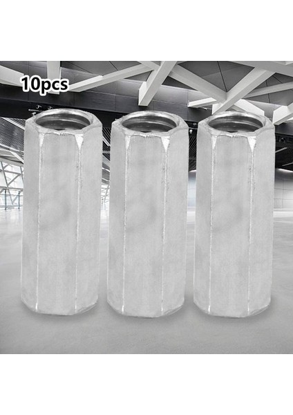 NANLIY-M8X28 Somun Uzun Çubuk Altıgen Karbon Çelik Vida Somunu Altıgen Kollu Somun Ayak Dişli Bağlantı Elemanı 10 Adet (Yurt Dışından)
