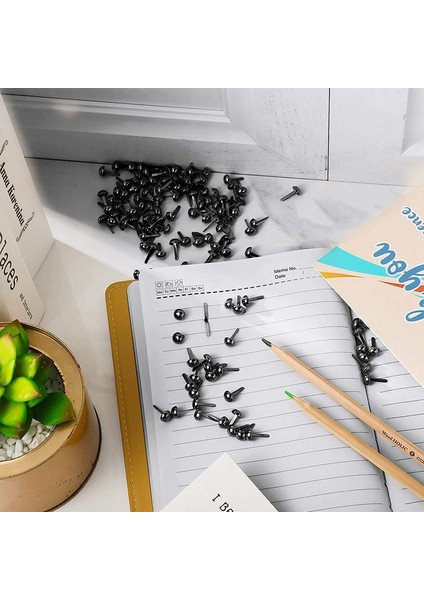 300 Adet Kağıt Bağlantı Elemanları Yuvarlak Başlık Sağlam Bağlantı Elemanları Sanat El Yapımı Dekorasyon Karalama Defteri Dıy Için Uygun (Yurt Dışından)