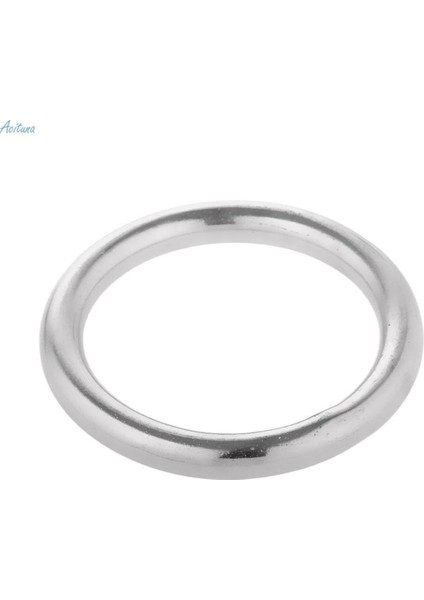 304 Paslanmaz Çelik Cilalı Kaynaklı O Ring 40/ 50/ 60/ 70/ 80/ 90/ 100MM - Gümüş, 10 x 60MM (Yurt Dışından)