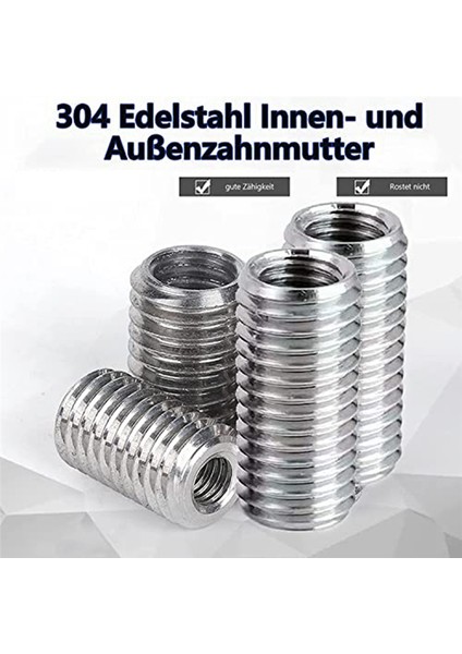 20 Adet Diş Azaltma Somunları Dişli Redüktörler Adaptörler M8 Erkek - M6 Dişi Konu (Yurt Dışından)