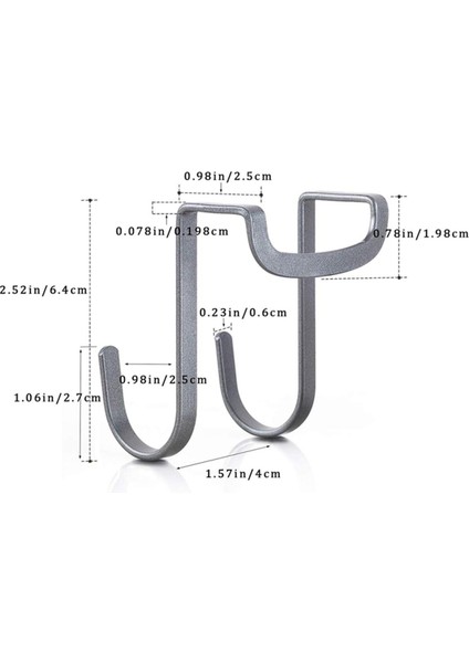 Dolap Üstü Kanca, 304 Paslanmaz Çelik Çoklu Kullanım S Şekilli Dolap Kapı Kancaları (10'lu Paket) (Yurt Dışından)