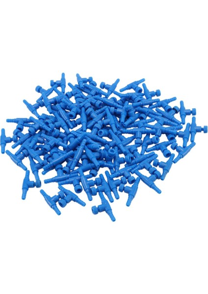 100 Adet Mavi Plastik 2 Yollu Akvaryum Balık Tankı Hava Pompası Kontrol Vanası 4mm Hava Borusu Için (Yurt Dışından)