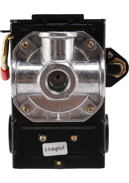 5-8kg 4-Port 26 Amp Basınç Anahtarı Kontrol Vanası Hava Kompresörü Ağır Hizmet Tipi Siyah Otomatik Basınç Kontrol Cihazı (Yurt Dışından)